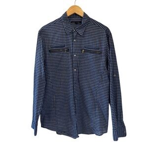 John Varvatos USA Check Cotton Button Down Shirt